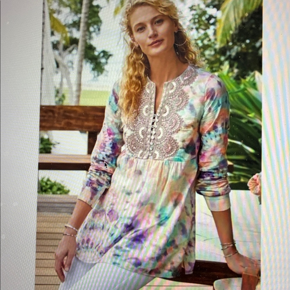 Like-new Soft Surroundings Bazille pastel tunic